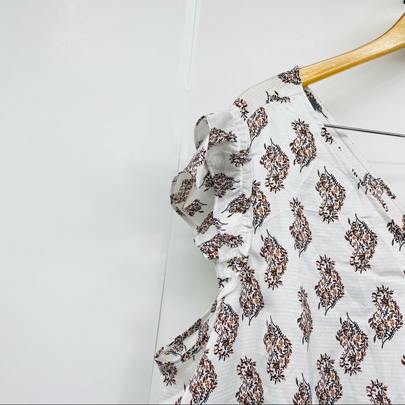 RYEGRASS White V-Neck Floral Blouse Top 2X - Picture 3 of 5